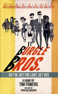 burgle-bros- illustration présentant tous les personnages un peu comme une affiche de film